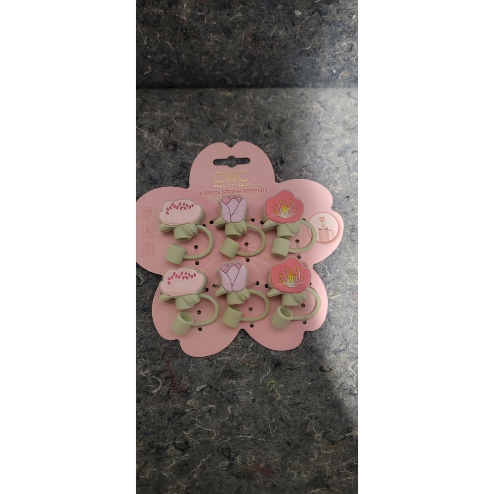 CWC Spring 2026‎ Flowers Straw Caps 6 piece set NWT